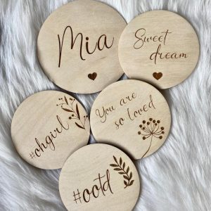 Tabliczki do zdjęć zestaw (5 szt.) tekst dowolny