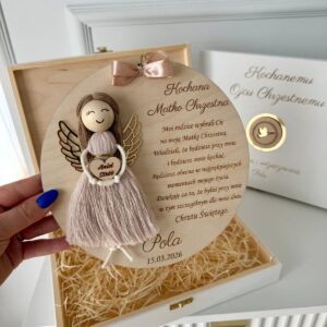 Podziękowanie w drewnianej skrzyneczce