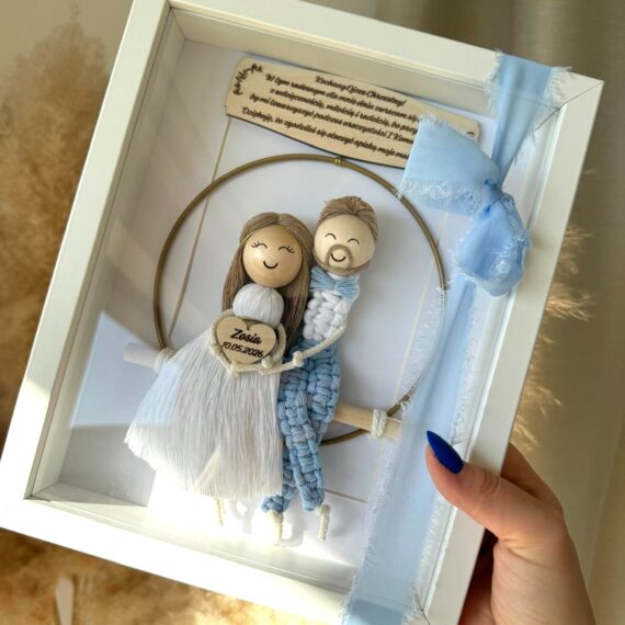 Podziękowania komunijne Dziecko z Tatą Chrzestnym